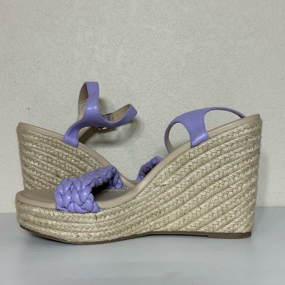 BP Nordstrom Goldie Wedge  Purple Lavender Braided Espadrille Sandals New 11 - Picture 4 of 7